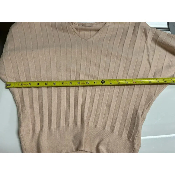 Philosophy Womens peach Knit Sweater V-Neck Pullover Size Medium Pink - Picture 5 of 6